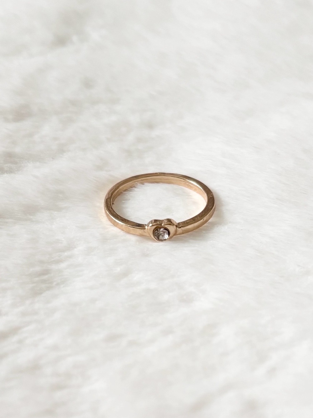 5/$15 🩷 MUST BUNDLE Minimalist Gold Solitaire Ring with Clear Stone